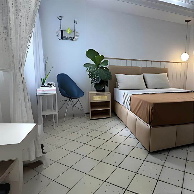 Base Deluxe Bouclé: O toque de luxo que o seu quarto merece.